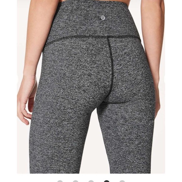 Lululemon Wunder Under Hi-Rise Tight *28" Heathered Black #4 - Picture 5 of 12